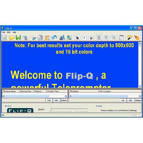 flip-q prompter software manu